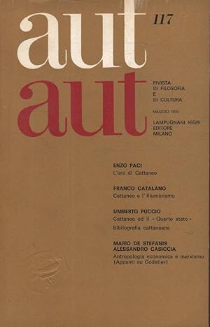 L'ora di Cattaneo / AUT AUT, Rivista di filosofia e di cultura, n'117 - SC51