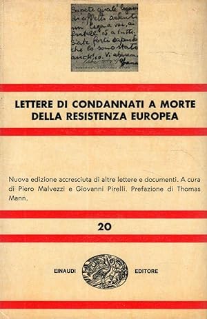 Lettere di condannati a morte della Resistenza europea- AA.VV. 1967 - ST817