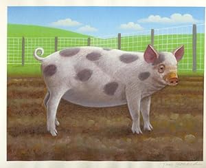 ORIGINAL CHILDREN'S BOOK ART, "SPOTS": PIG