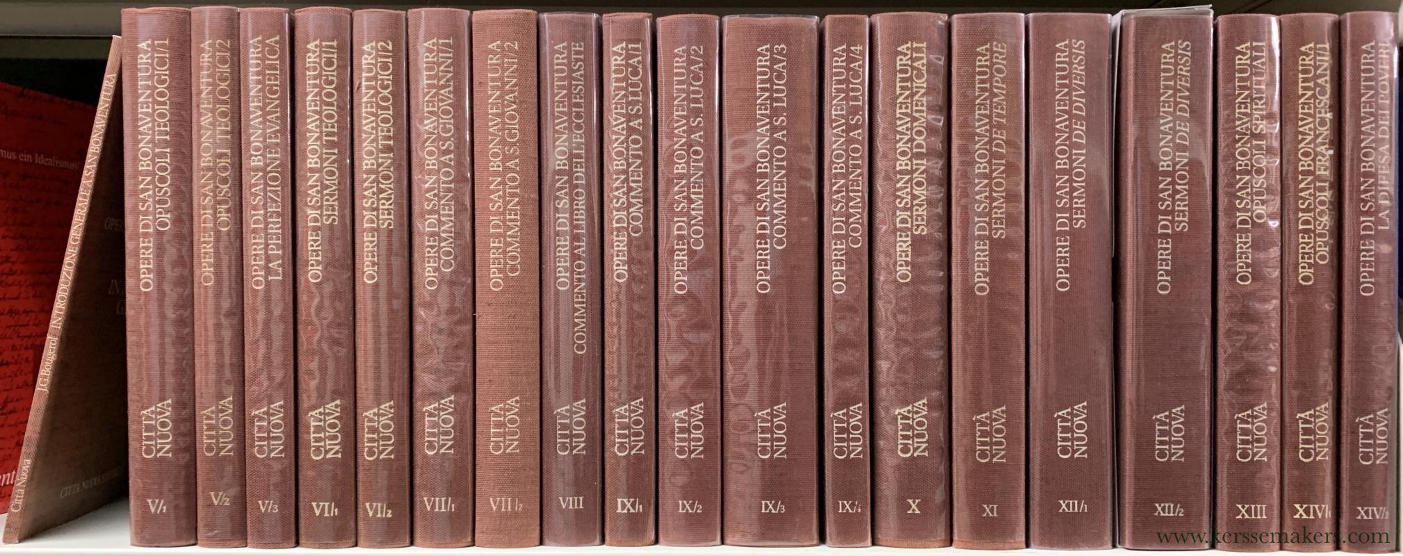 Opere di San Bonaventura. Vol. 05/1 till Vol. 14/2 & Introduzione generale opere di S. Bonaventura [ 20 volumes of the series ]. - Bonaventura / Jacques Bougerol.