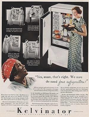 Refrigerator and Automobile Go To War Vintage Print Ad 1942 Nash Kelvinator