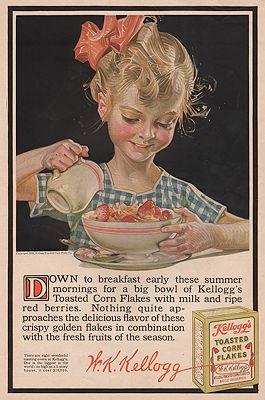 ORIG VINTAGE MAGAZINE AD/ 1916 KELLOGG&#39;S CORN FLAKES AD