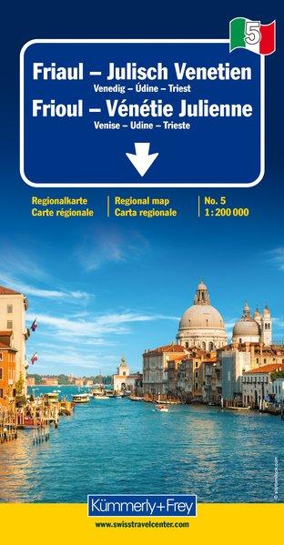 Italien 5. Friaul - Julisch Venetien 1 : 200 000. Straßenkarte: Venedig-Udine-Triest. Regionalkarte Nr. 5. Massstab 1:200000 (Kümmerly+Frey Regionalkarten)