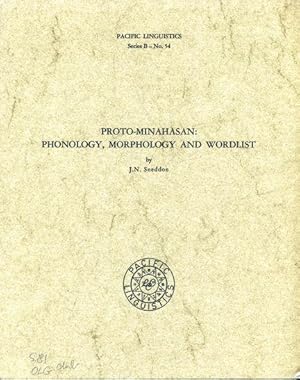 Proto-Minahasan: Phonology, Morphology and Wordlist Pacific Linguistics, Series B - No. 54. Depar...