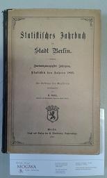 Statistisches Jahrbuch der Stadt Berlin. 22. Jahrgang. Statistik des Jahres 1895.