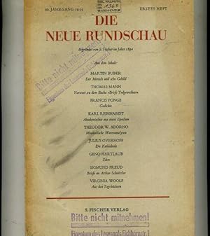 Die neue Rundschau, 66. Jahrgang 1955, Erstes Heft.