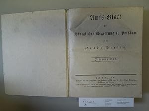 Amts-Blatt der königlichen Regierung zu Potsdam und der Stadt Berlin. Jahrgang 1837.