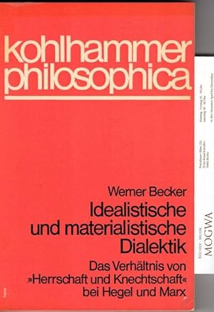 Idealistische und materialistische Dialektik. Das Verhältnis von Herrschaft und Knechtschaft bei ...