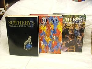 Three Sotheby's Art at Auction Catalogues: 1986/87, 1988/89 and 1989/90.