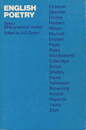 English Poetry: Select Bibliographical Guides (Select Bibliographical Guides Ser.)