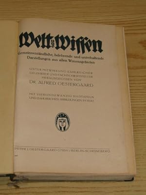 Welt und Wissen Gemeinverständliche, Welt und Wissen Gemeinverständliche,