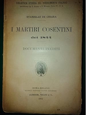 I Martiri Cosentini del 1844 - Documenti inediti