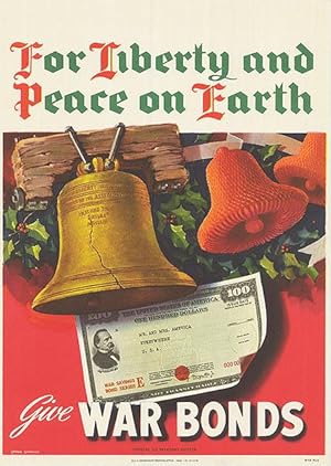 War Bond - For Liberty and peace on earth - Authentic Original 10" x 14" Folded Movie Poster