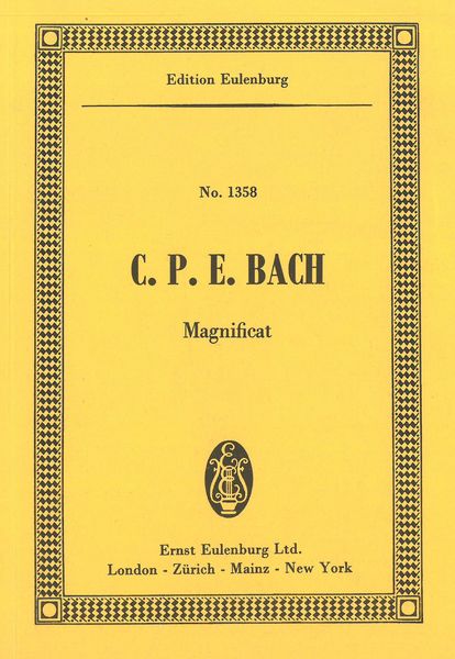 Magnificat : For Five Soli, Chorus and Orchestra. - Bach, Carl Philipp E.,