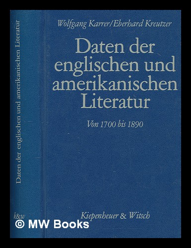 Daten der englischen und amerikanischen Literatur von 1700 bis 1890