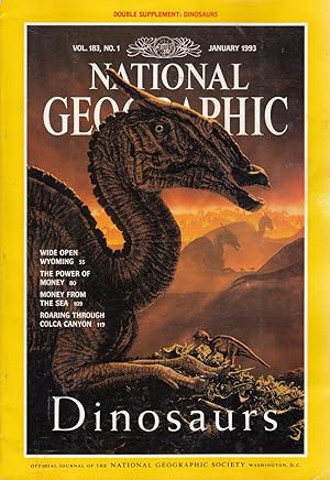 National Geographic Society Magazine Vol 183 No 1 Dinosaurs, Wyoming, Money, Shell Money, Colca C...