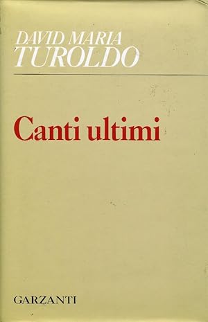 Canti ultimi.