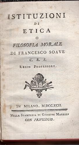 Istituzioni di etica o filosofia morale.