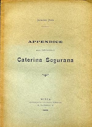 Appendice all'opuscolo Caterina Segurana.