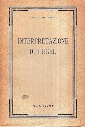 Interpretazione di Hegel. Finito di stampare il 22 agosto 1942 a Praga.