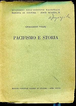 PACIFISMO E STORIA .