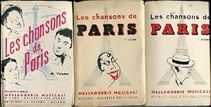 LES CHANSONS DE PARIS VOLUME 1 2 e 3. 1952 RACCOLTA CANZONI MESSAGGERIE MUSICALI 1952 1953 1956