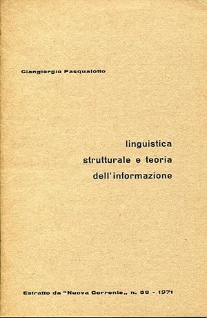 Linguistica strutturale e teoria dell'informazione