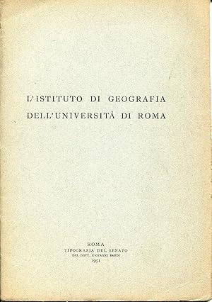 L'Istituto di geografia dell'Università di Roma