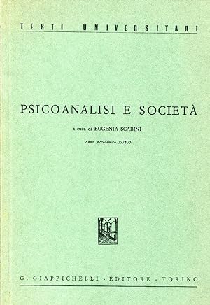 Psicoanalisi e società. Anno accademico 1974-75