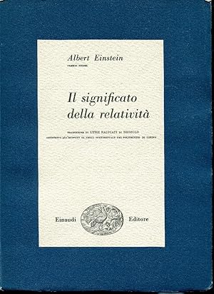 Il significato della relatività traduzione di Luigi Radicati di Brozolo