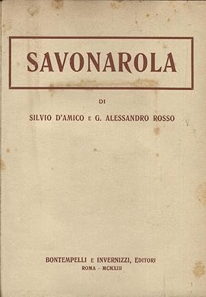 "Savonarola". Poema tragico in un prologo e 4 atti.