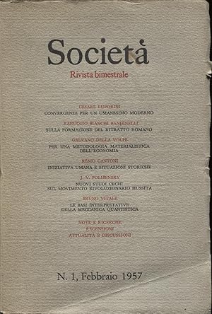 Società. Rivista bimestrale nn. 1 - 6 1957