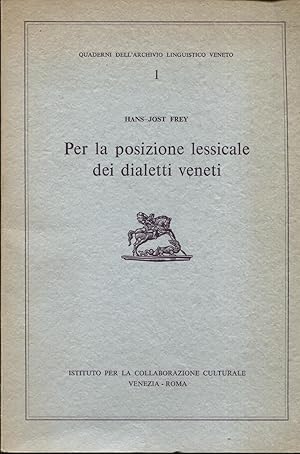 Per la posizione lessicale dei dialetti veneti