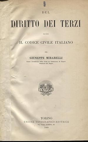 Del diritto dei terzi secondo il Codice Civile italiano
