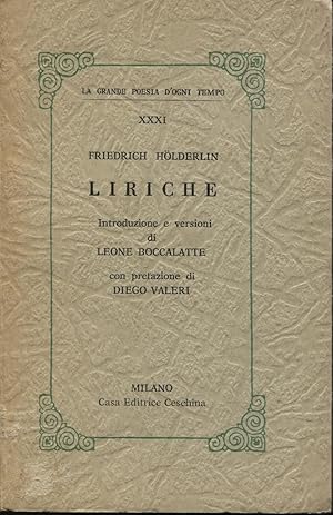 Liriche. Inroduzione e versioni di Leone Boccalatte. Con prefazione di Diego Valeri