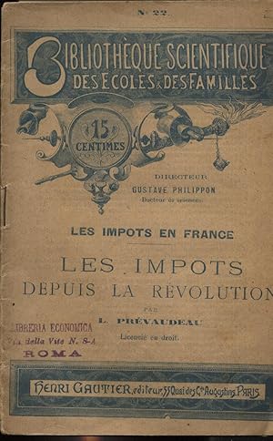 Les impots depuis la révolution - Les impots en France