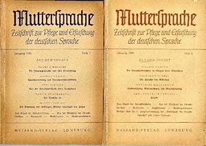 Muttersprache : Zeitschrift zur Pflege und Erforschung der deutschen Sprache. Jahrgang 1950 Heft ...