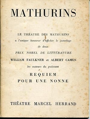 Mathurins Théatre Marcel Herrand Saison 1956-1957 .