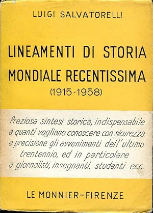 Lineamenti di storia mondiale recentissima (1915 - 1958)