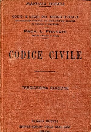 Codice civile. Tredicesima edizione.