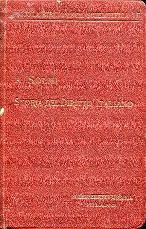 Storia del diritto italiano. Seconda edizione riveduta ed ampliata .