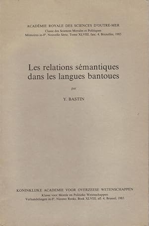 Les relations sémantiques dans les langues bantoues