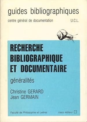 Recherche bibliographique et documentaire (Généralités)