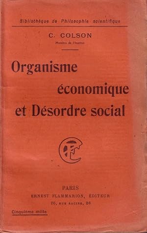 Organisme économique et Désordre social