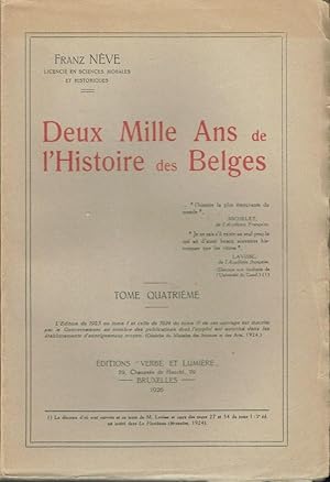 Deux Mille Ans de l'Histoire des Belges (Tome quatrième, seul)