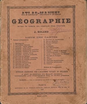 Atlas-Manuel de Géographie avec le texte en regard des Cartes