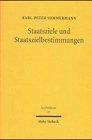 Staatsziele und Staatszielbestimmungen - Sommermann, Karl P