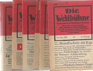 Die Weltbühne. Wochenschrift für Politik, Kunst, Wirtschaft. 6 Hefte, 1980 Nummer 26; 1982 Nummer...