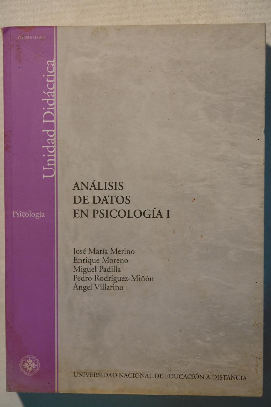 Análisis de datos en psicología Vol. I