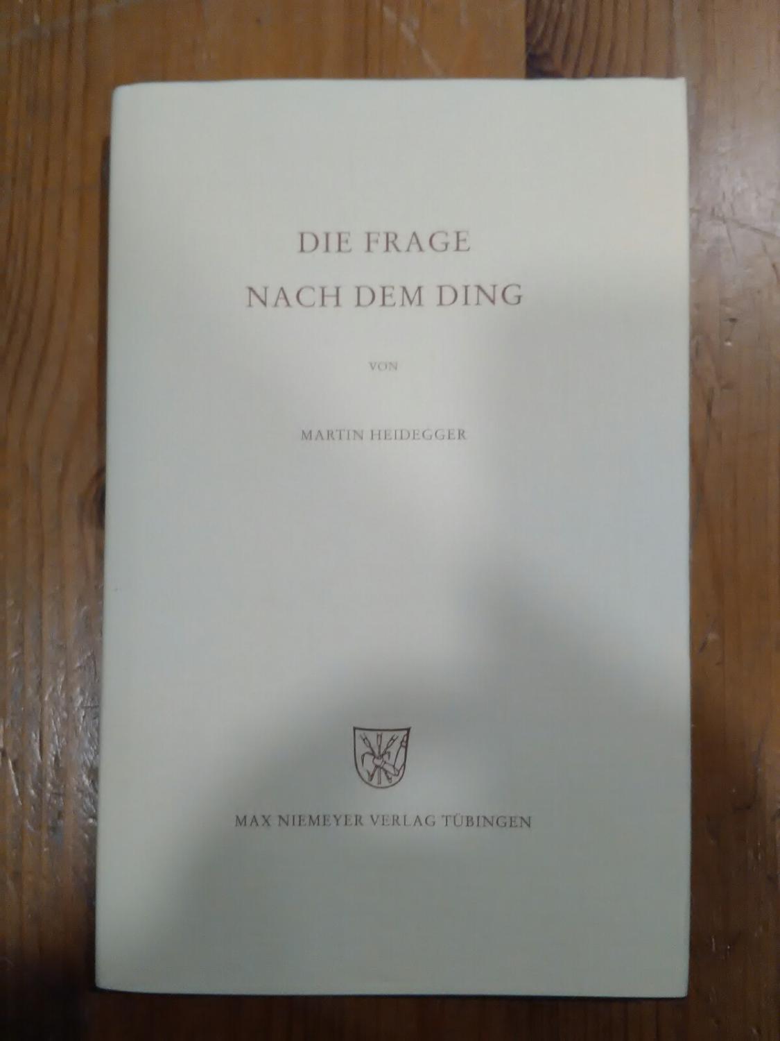 Heidegger Die Frage Nach Dem Ding Pdf